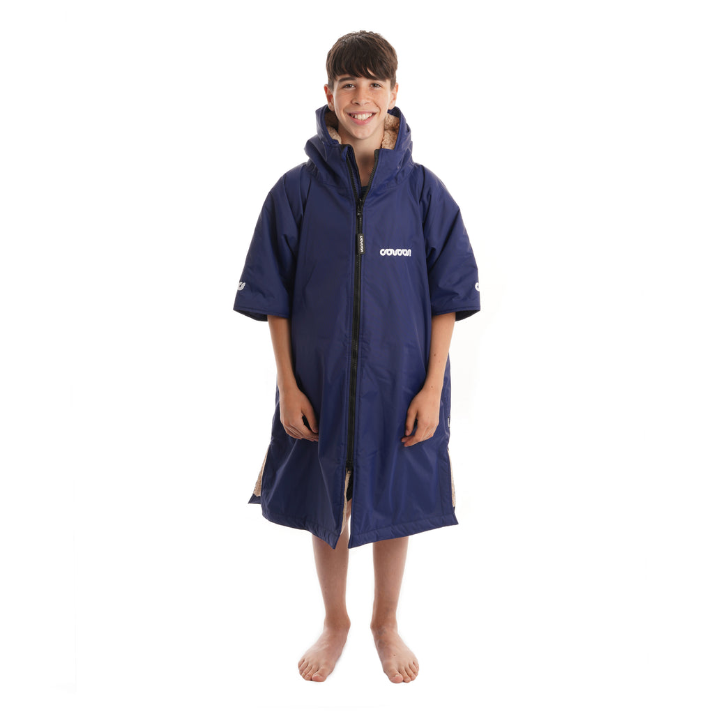 Coucon Navy Kids Short Sleeve Changing Robe