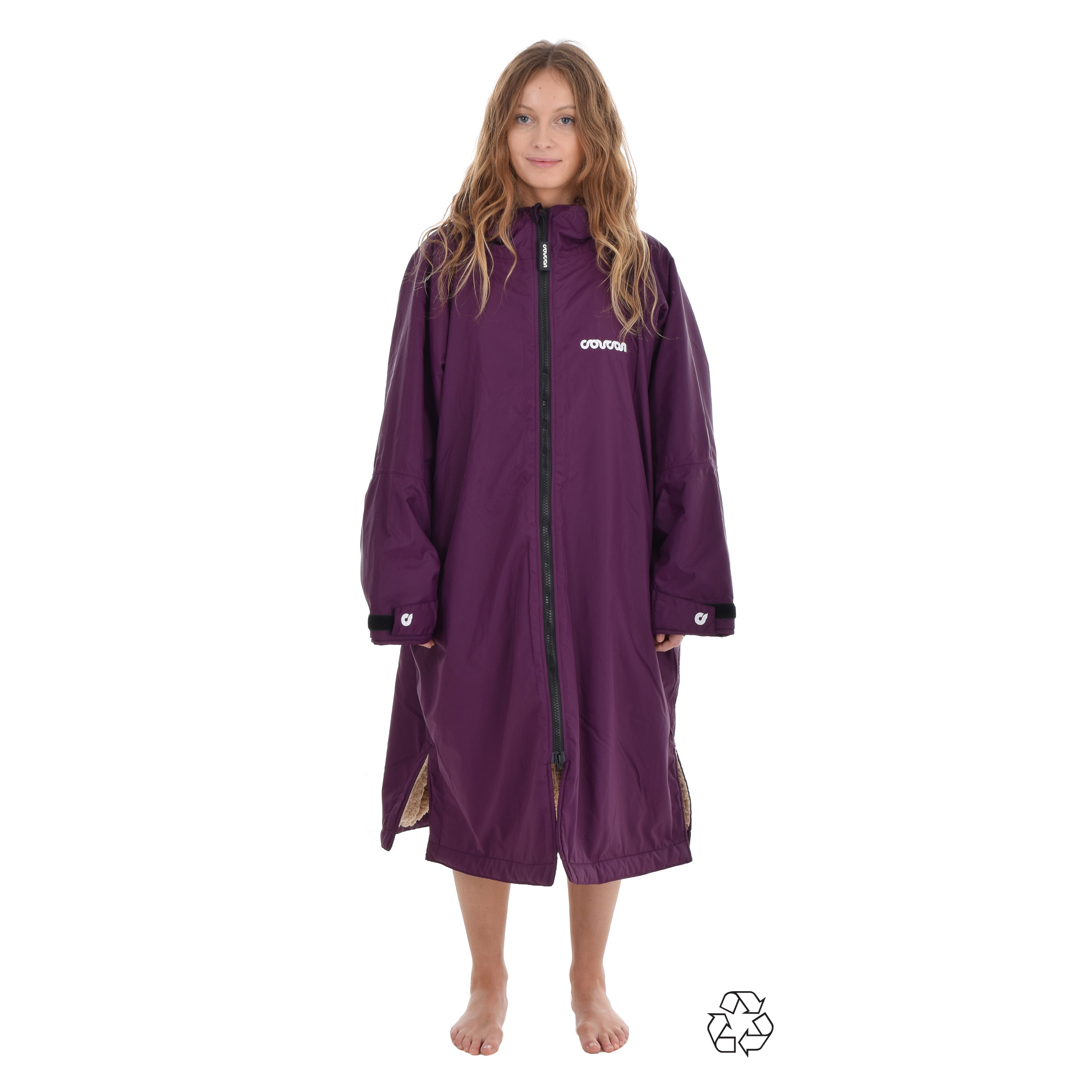 Coucon Changing Robe Adult Long Sleeve - Plum - Recycled