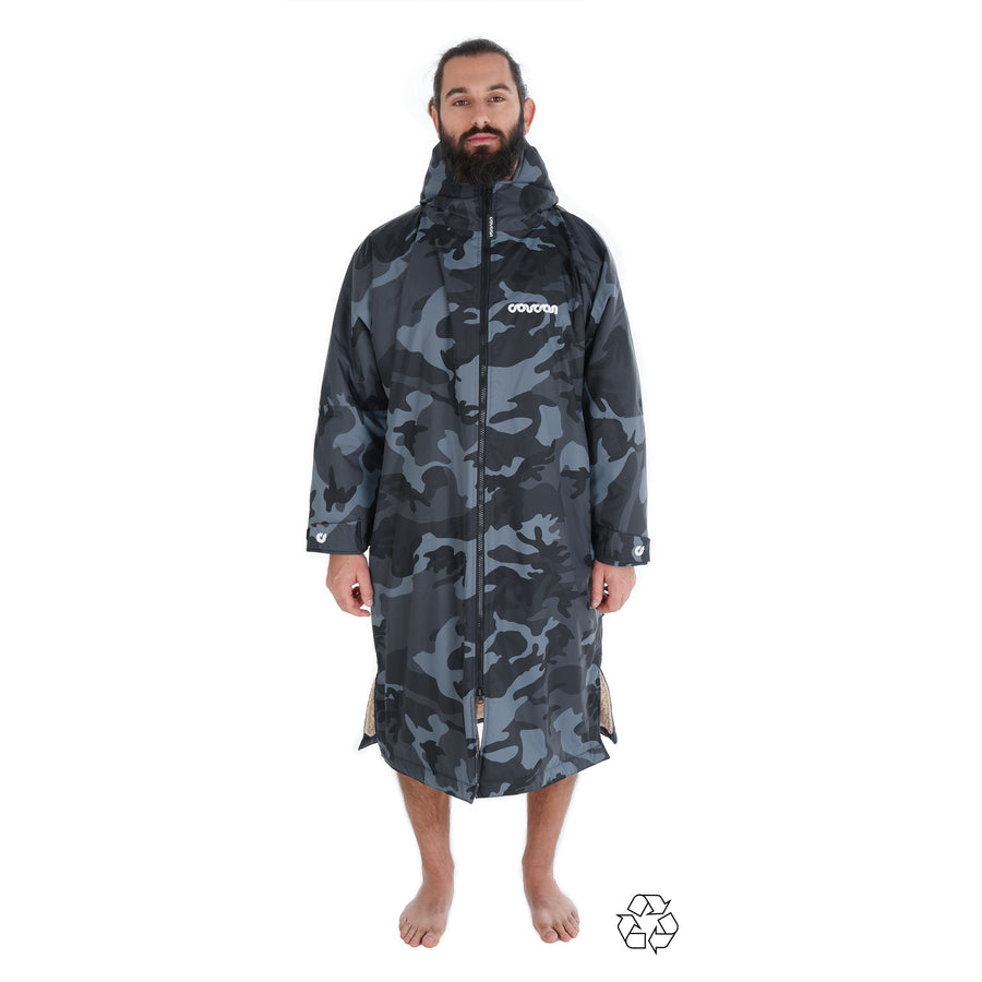 Adult Waterproof Changing Robe Long Sleeve - Shadow Camo