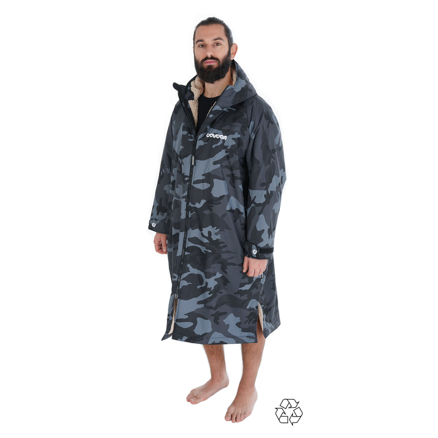 Adult Waterproof Changing Robe Long Sleeve - Shadow Camo