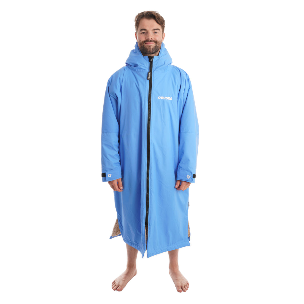 Coucon Changing Robe Adult Long Sleeve -  Electric Blue Front Zipped