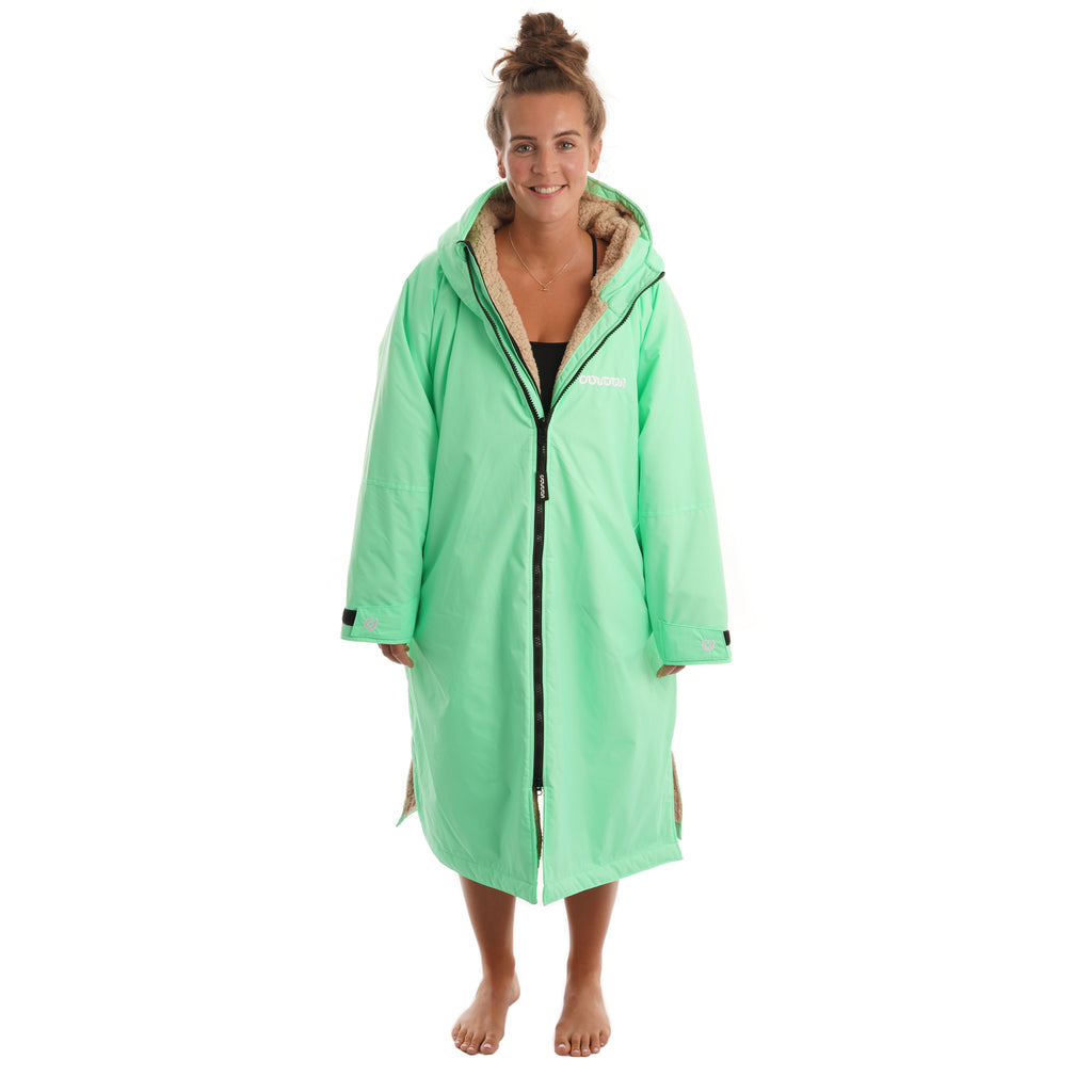 Coucon Changing Robe Adult Long Sleeve - Lime Green (Limited Edition) Front Half Zipped